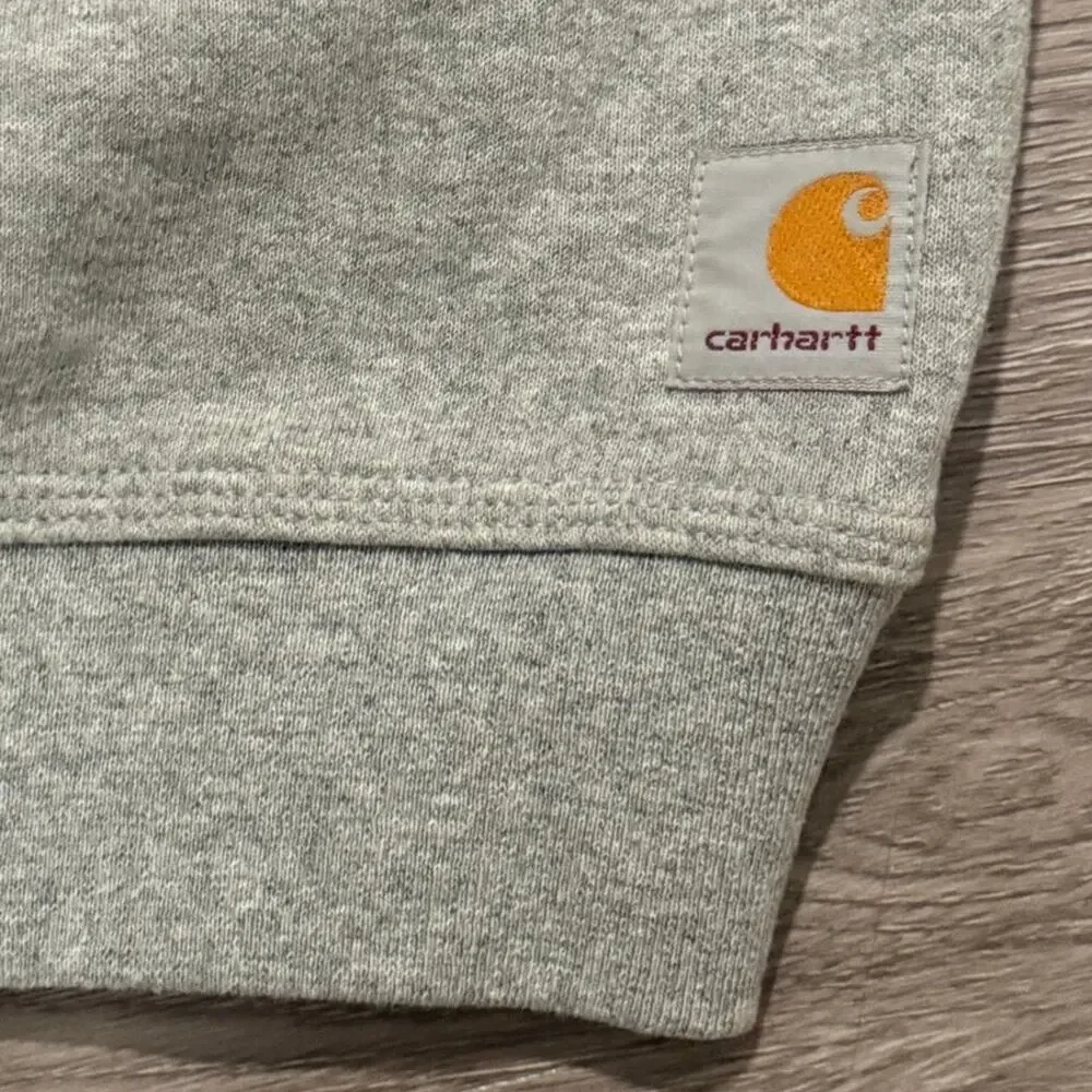 Carhartt Jameson Graphic Crewneck Sweatshirt Gray Green Spellout Men Medium